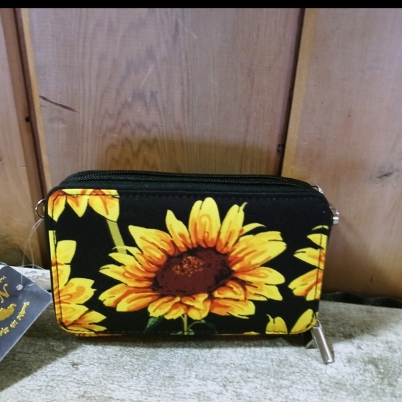 NWT Sunflower Crossbody Organizer - Picture 3 of 6